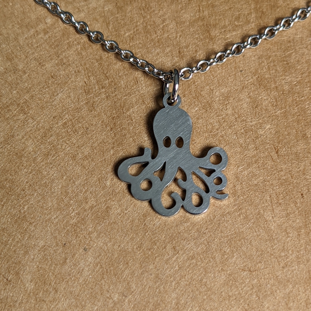 Brand new stainless steel octopus necklace